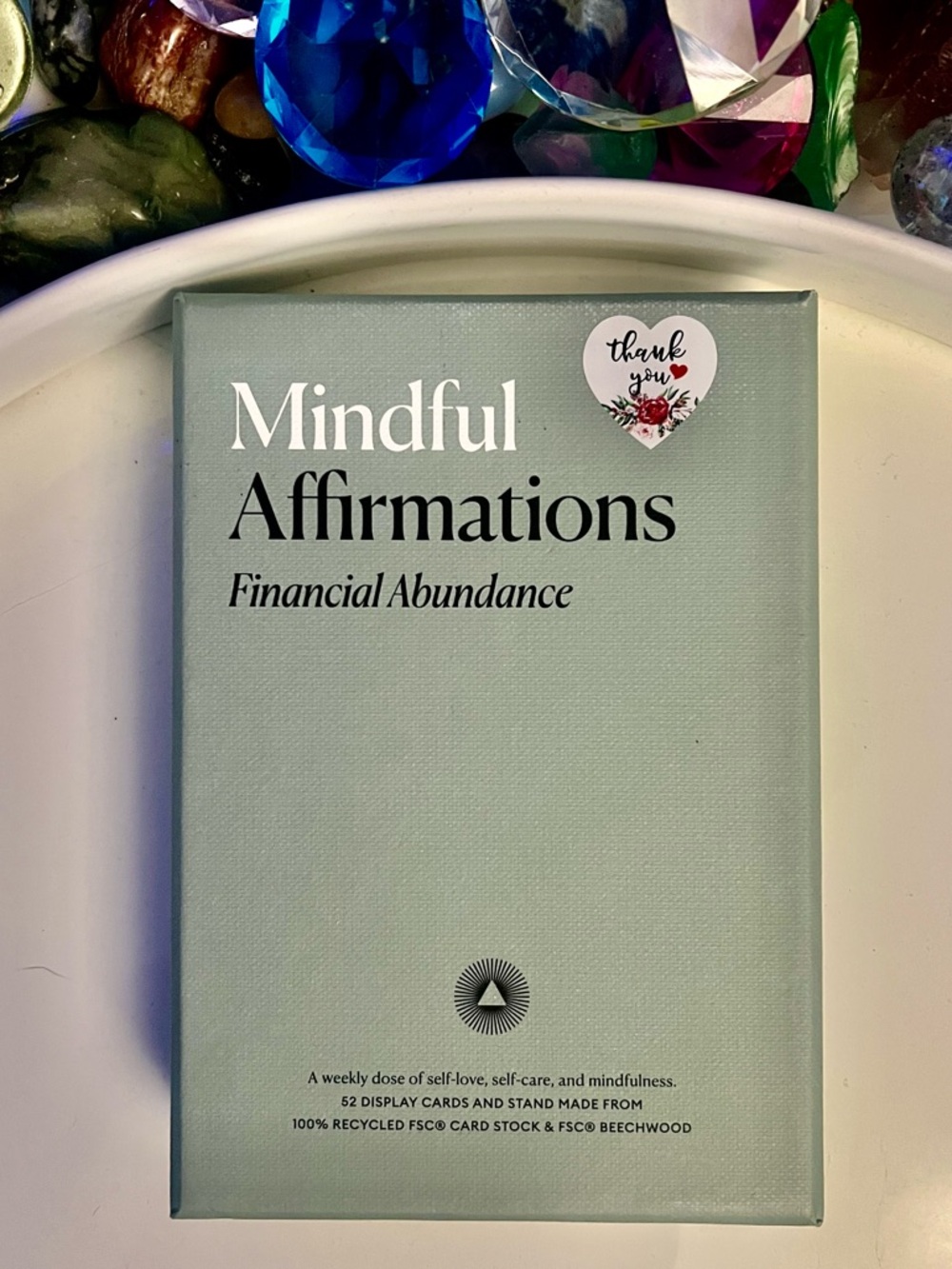 Mindful Affirmations Financial Abundance in Green